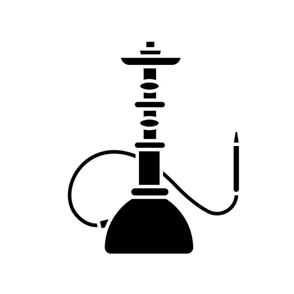 icono de glifo negro de cachimba vector