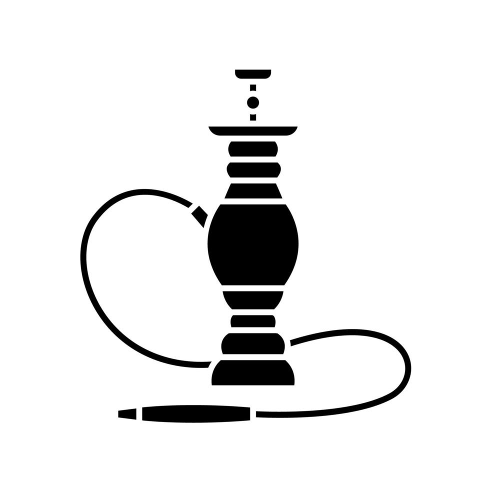 icono de glifo negro de cachimba vector