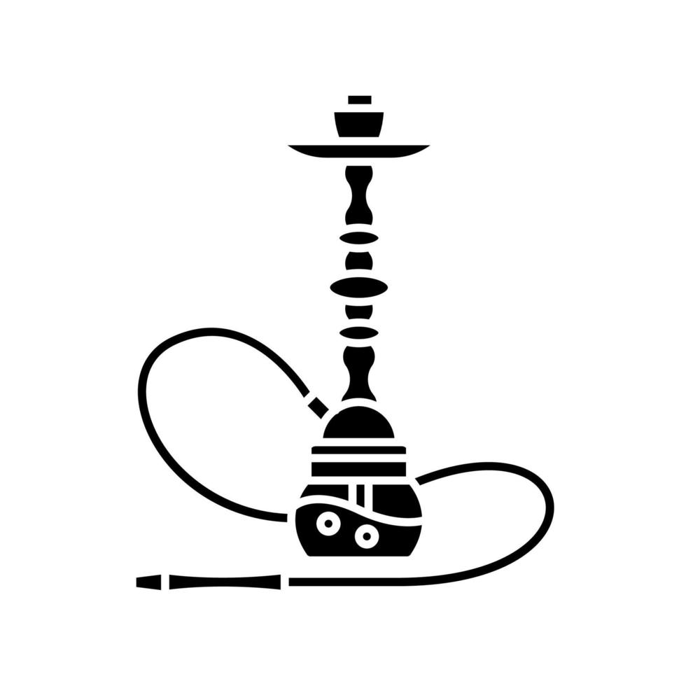 icono de glifo negro de cachimba vector