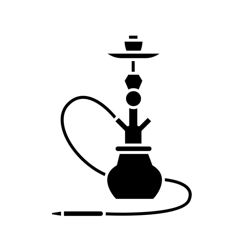 icono de glifo negro de cachimba vector