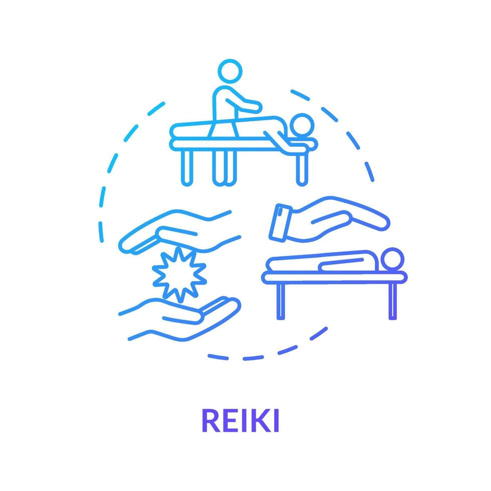 icono del concepto de reiki vector