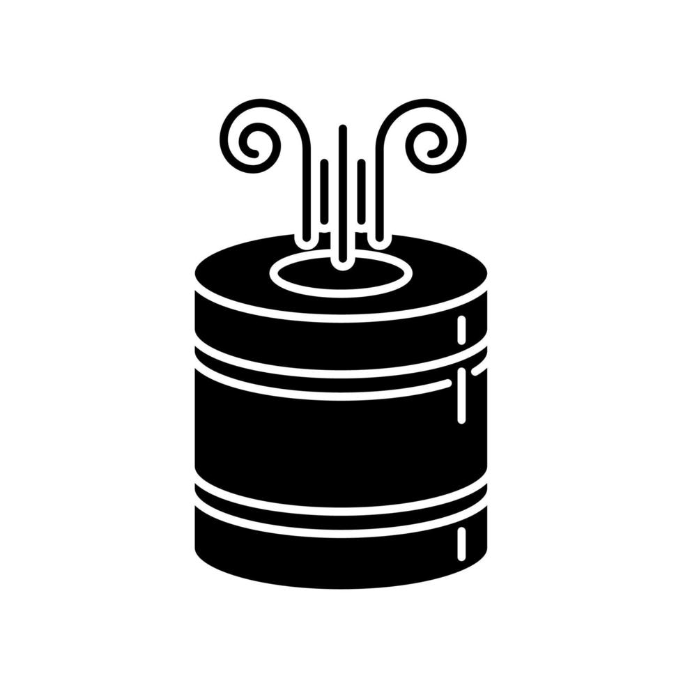 Compact air filter black glyph icon vector