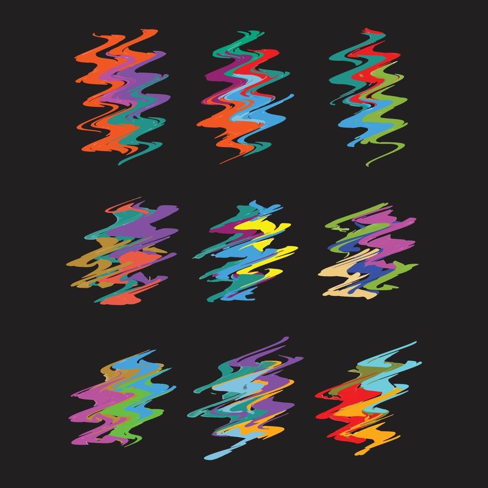 Wave abstract elements vector