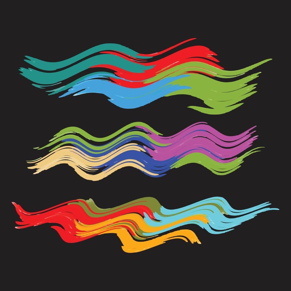 Wave abstract elements vector