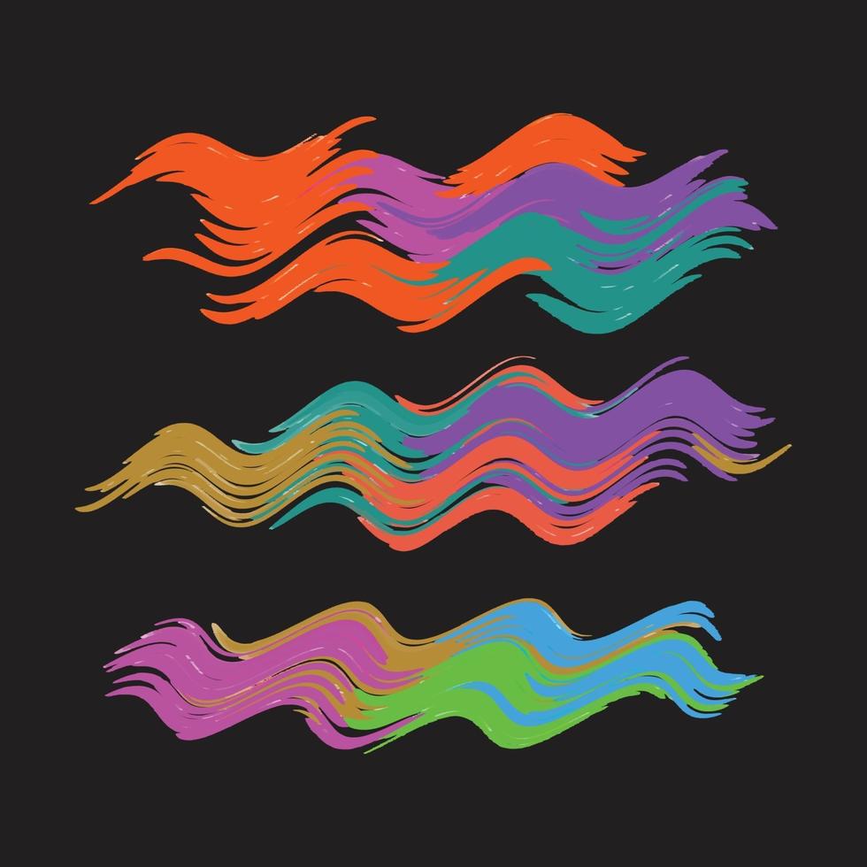 Wave abstract elements vector