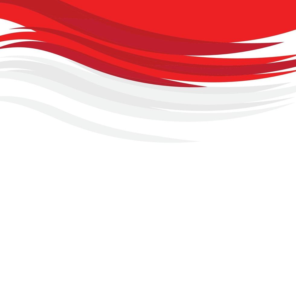 Ilustración de vector de bandera de Indonesia