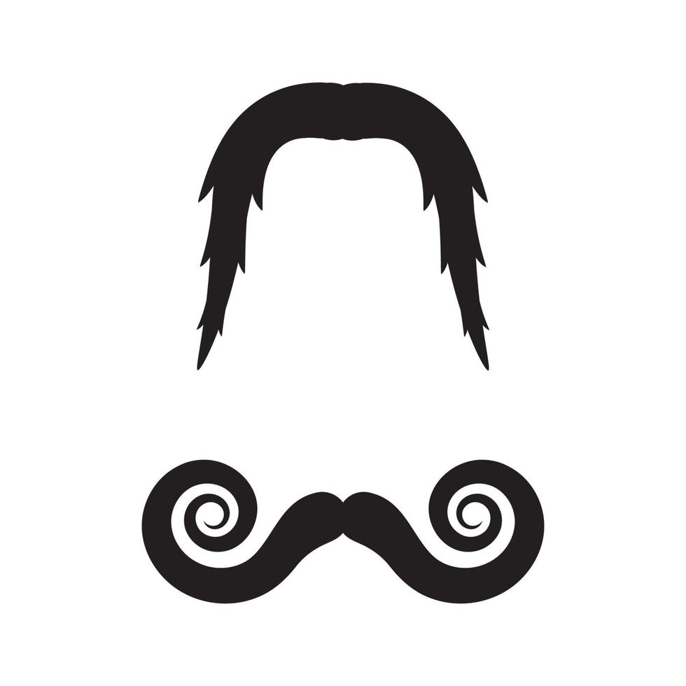 diseño de ilustración de icono de bigote vector