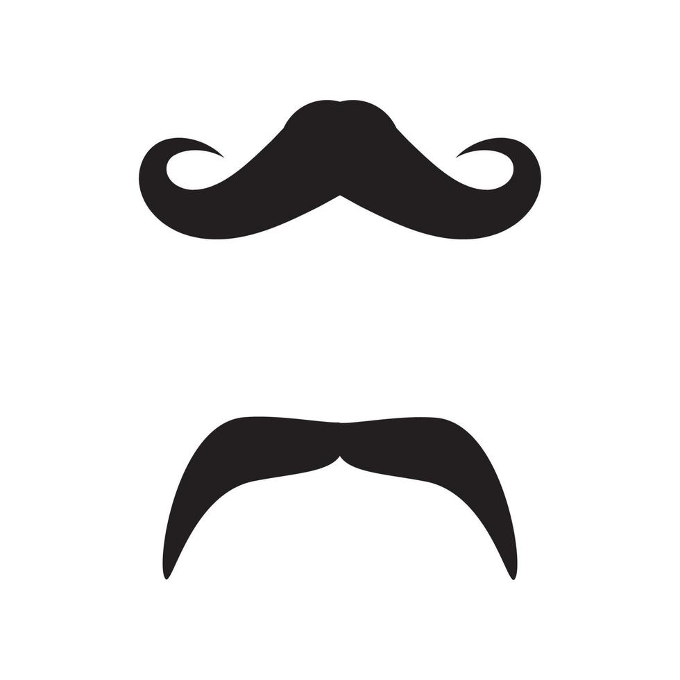 diseño de ilustración de icono de bigote vector