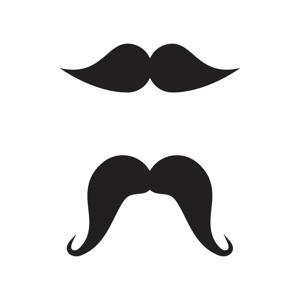 diseño de ilustración de icono de bigote vector