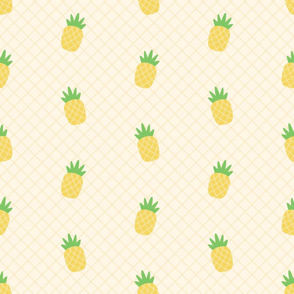 Fresh Summer Pineapple Seamless Pattern vector