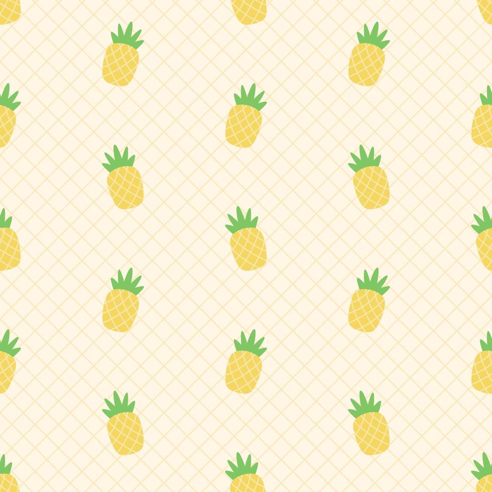 Fresh Summer Pineapple Seamless Pattern vector