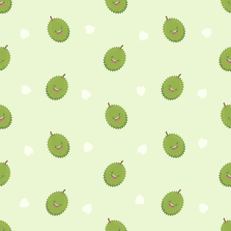 Cute Fresh Durian Seamless Pattern vector