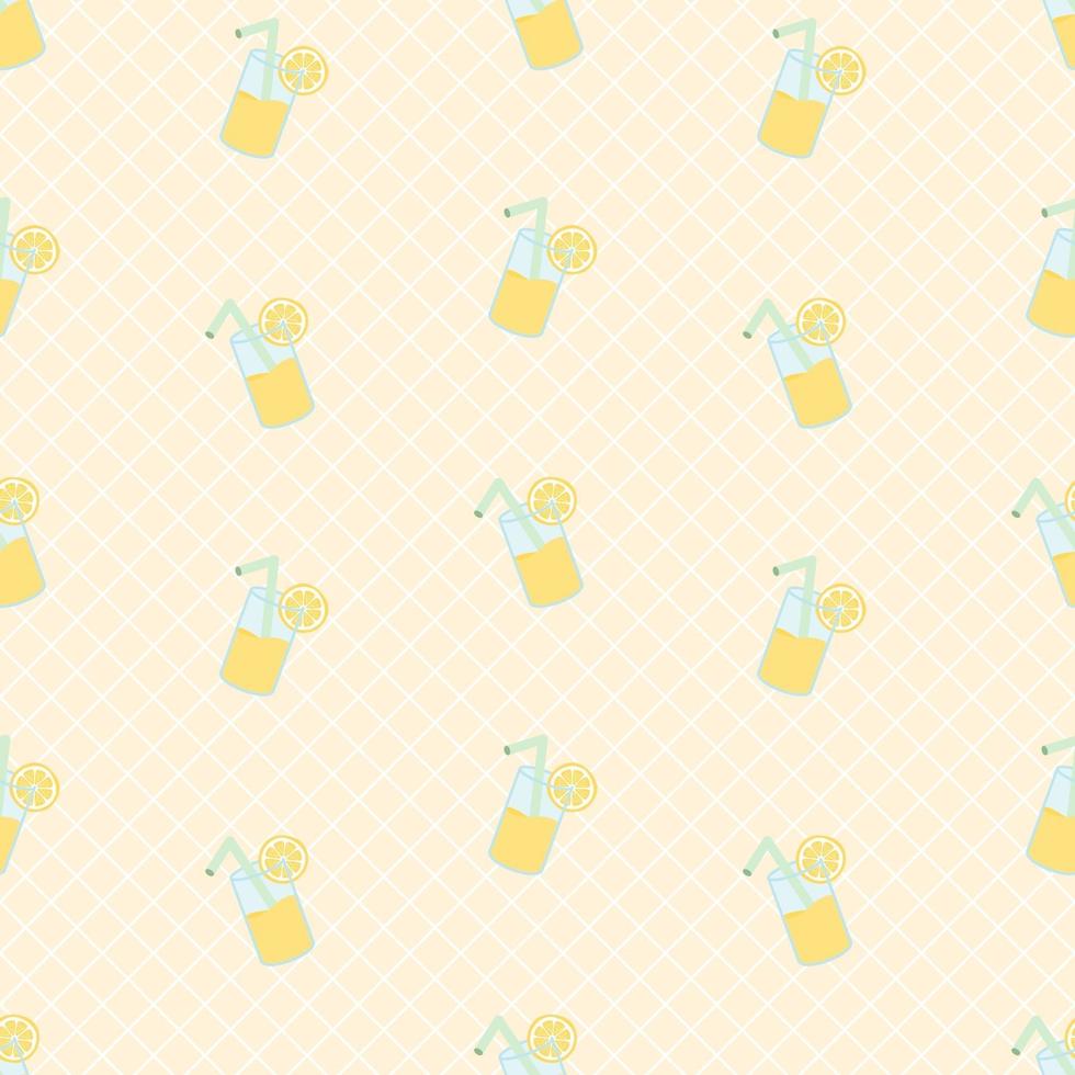 limonada fresca de verano de patrones sin fisuras vector