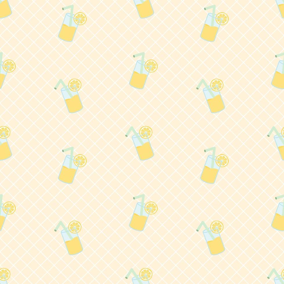 Fresh Summer Lemonade Seamless Pattern vector