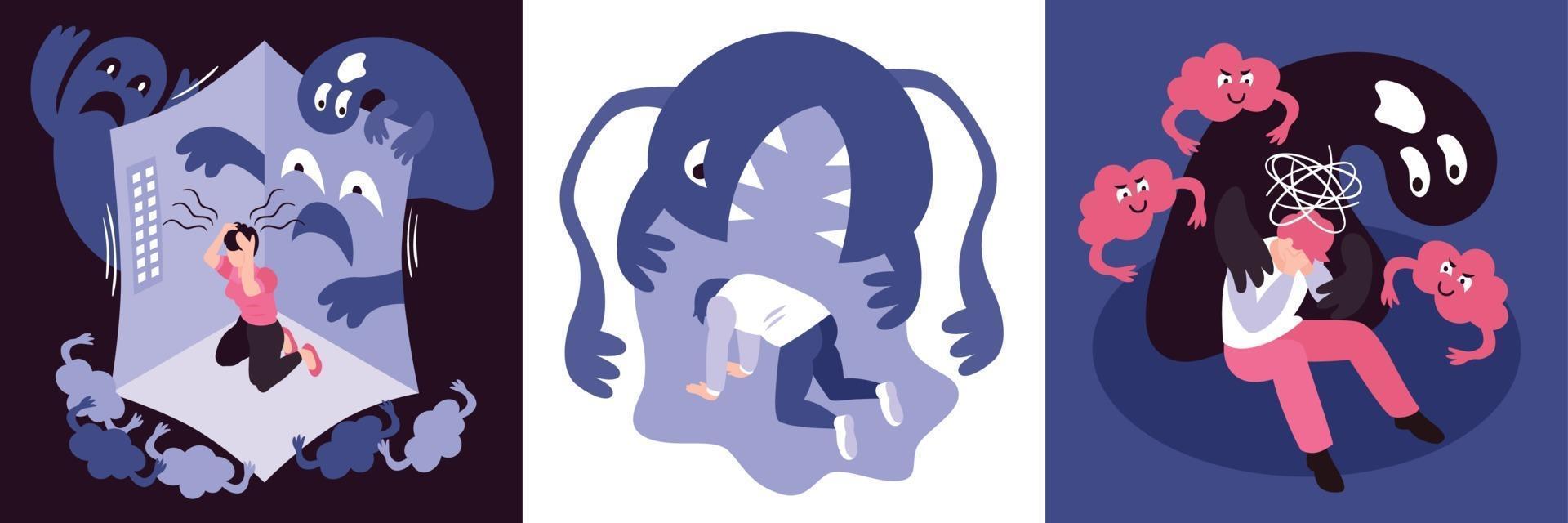 Panic Attack Design Concept vector