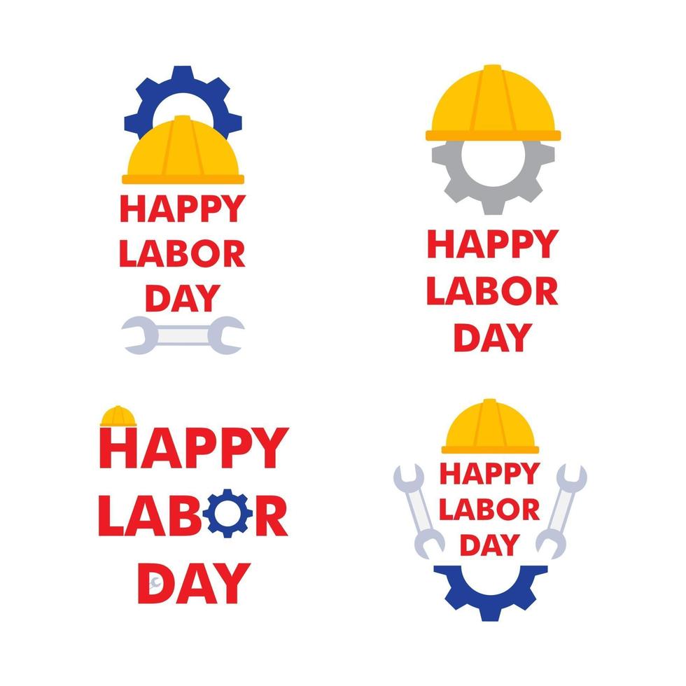 happy labor day illustration. workingmans holiday illustration design vector