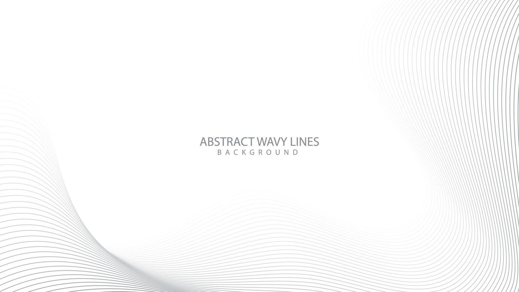 Abstract elegant white background with flowing line waves vector