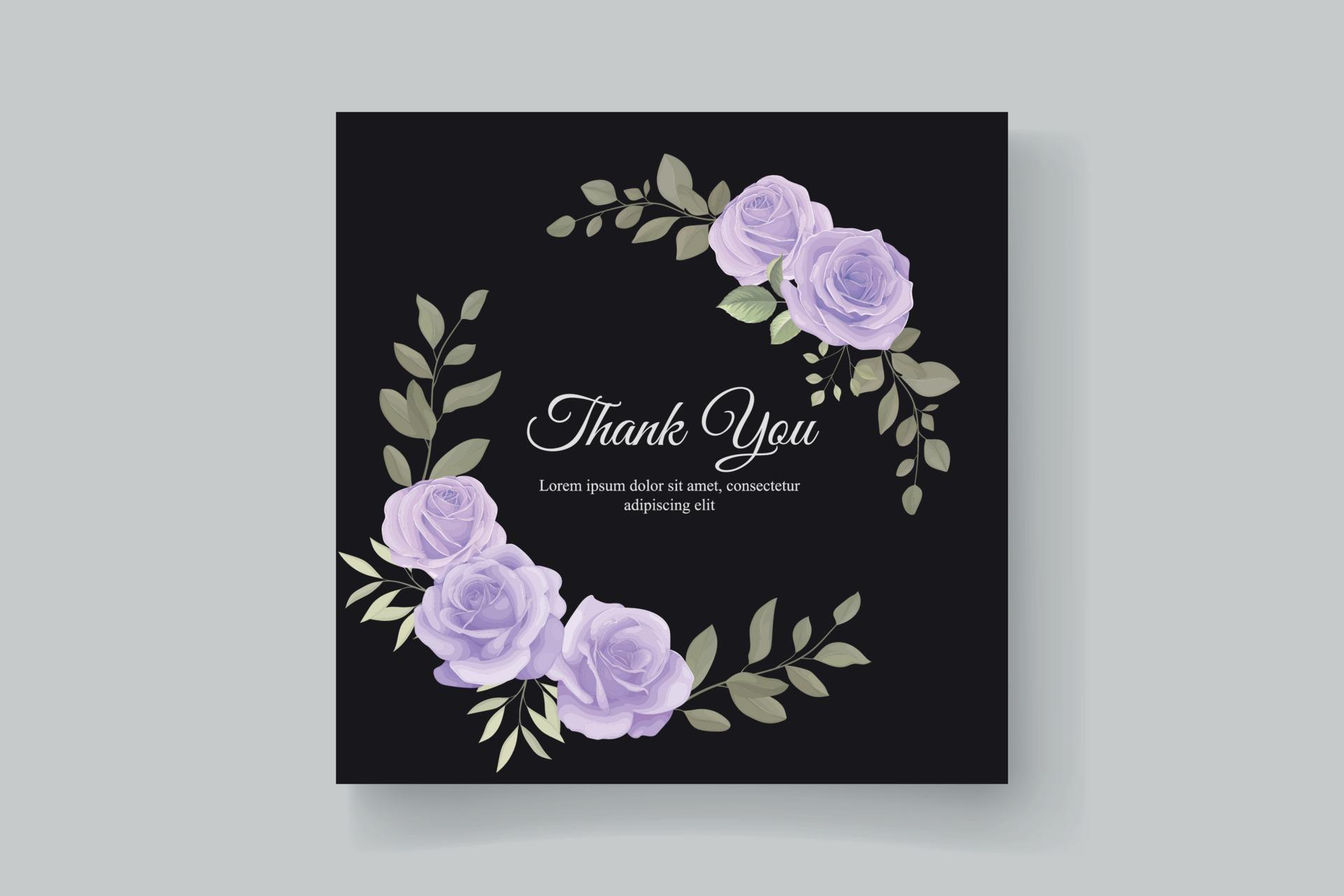 Thank you card design on a flower theme 3294049 Vector Art at Vecteezy