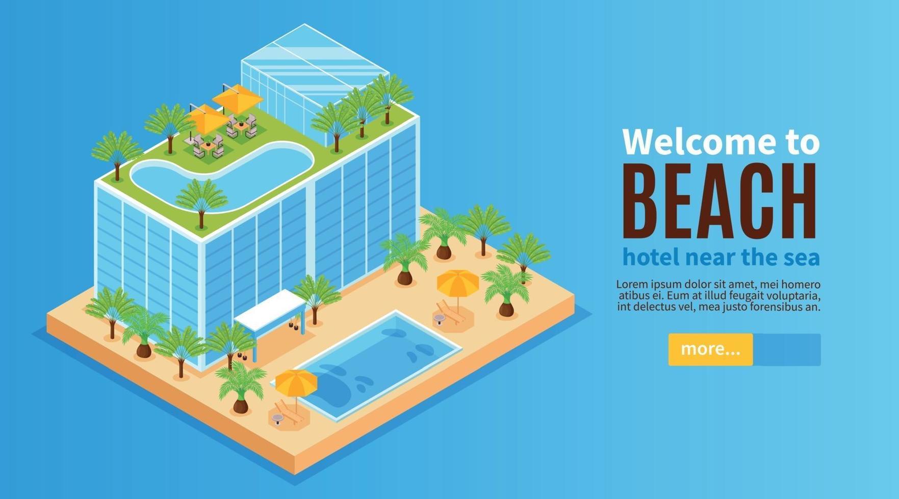 Welcome To Beach Banner vector