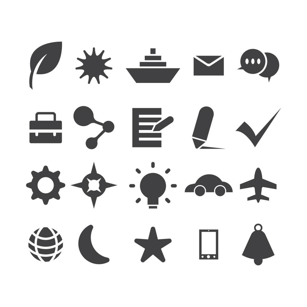 Icon set and symbol vector illustration