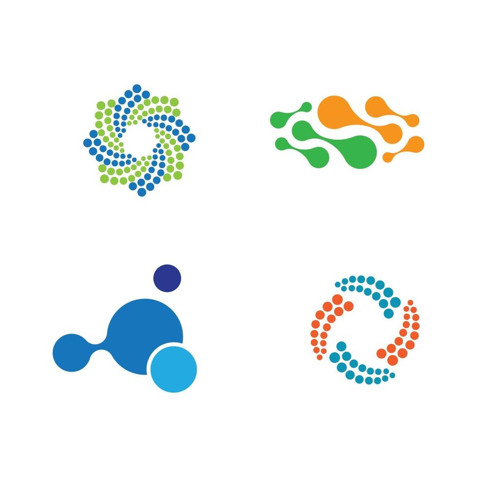Molecule logo design vector