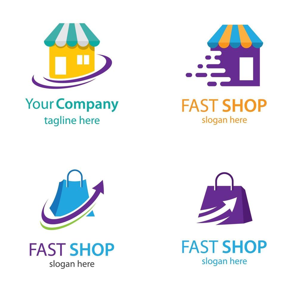 imagenes de logo de tienda online vector