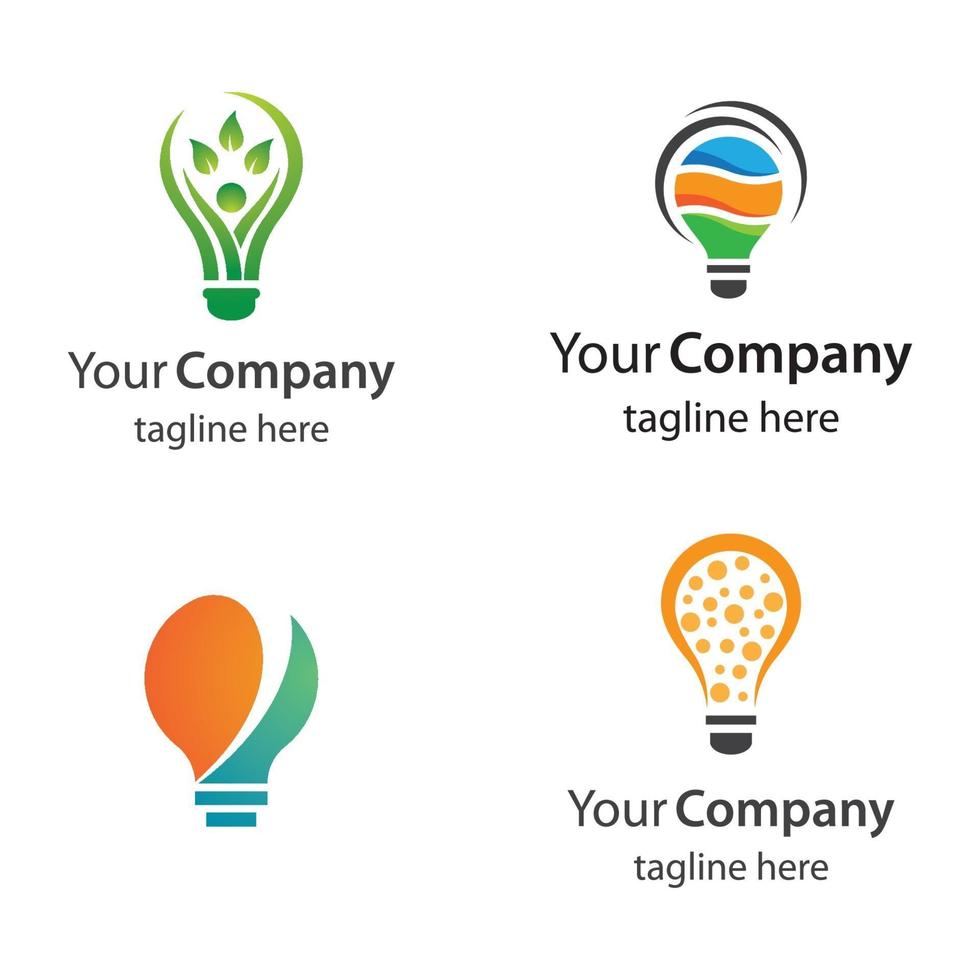 Lightbulb logo images vector