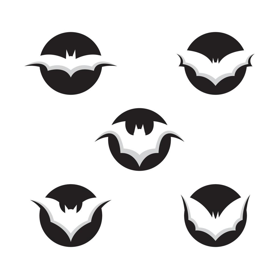 Bat images logo design vector