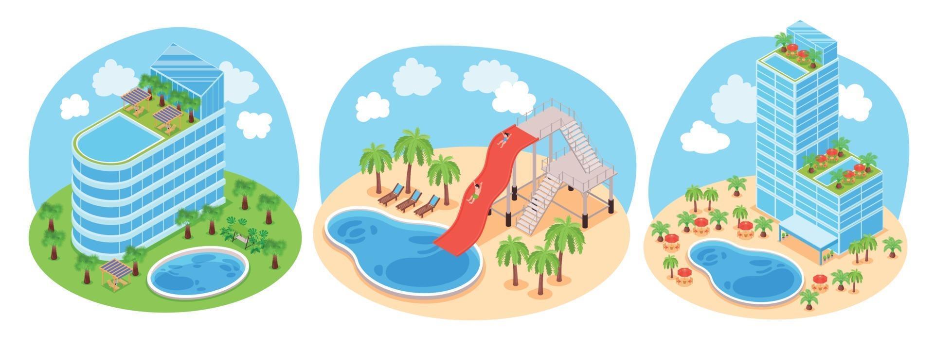 Water Park Design Concept vector