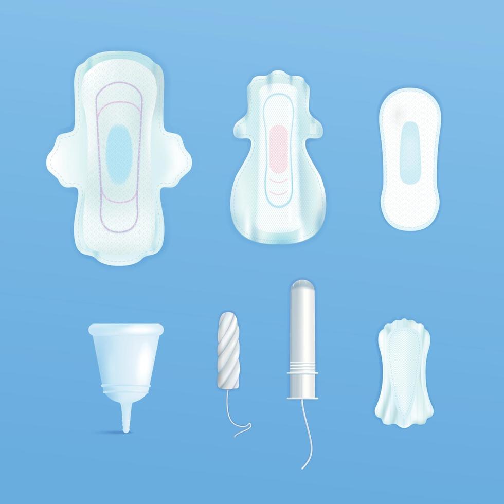 Feminine Hygiene Set vector