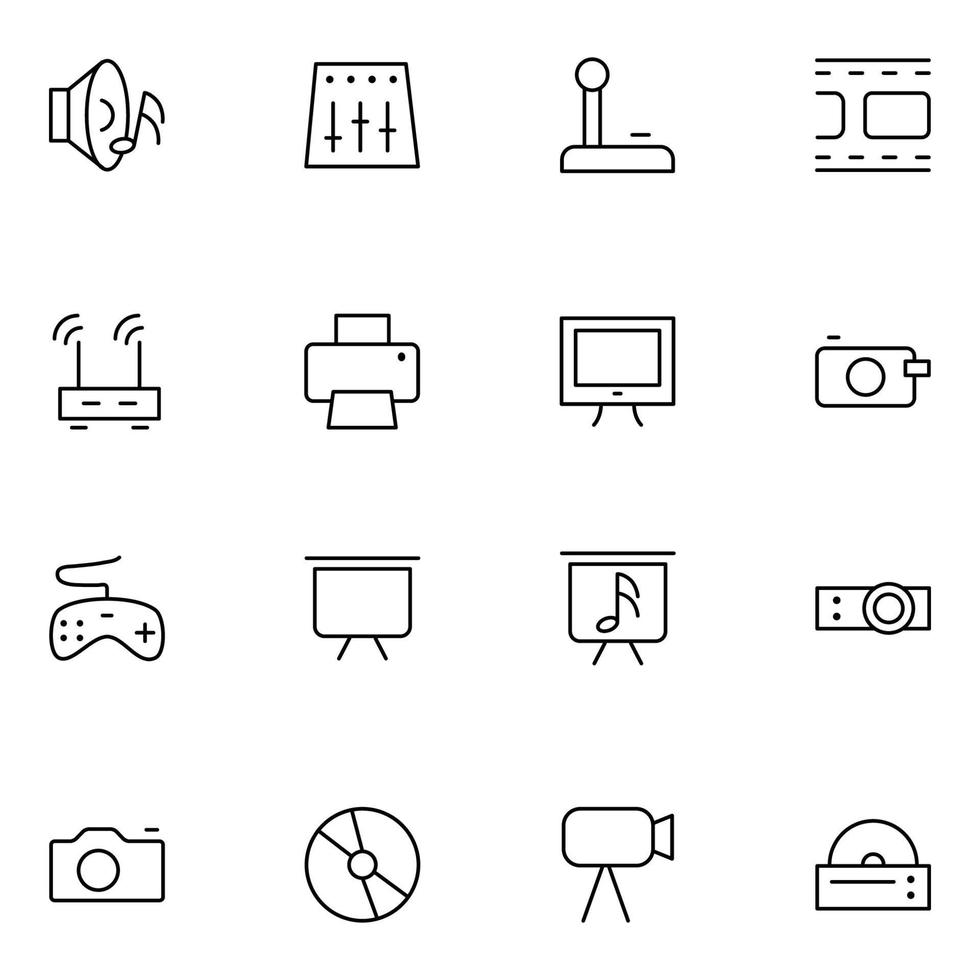 Music Thin Line icons Sets vector