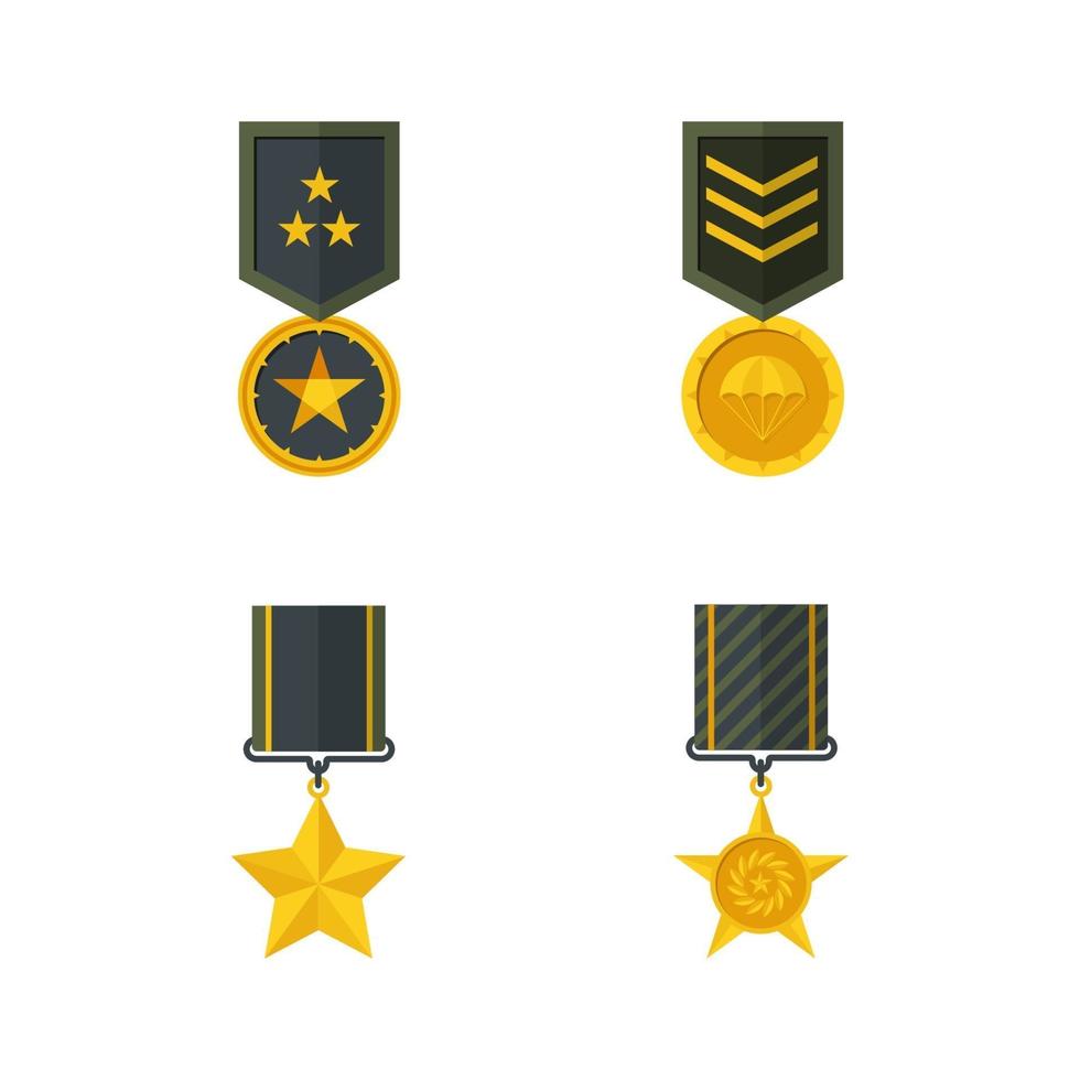 Medal of military valour. vector illustration