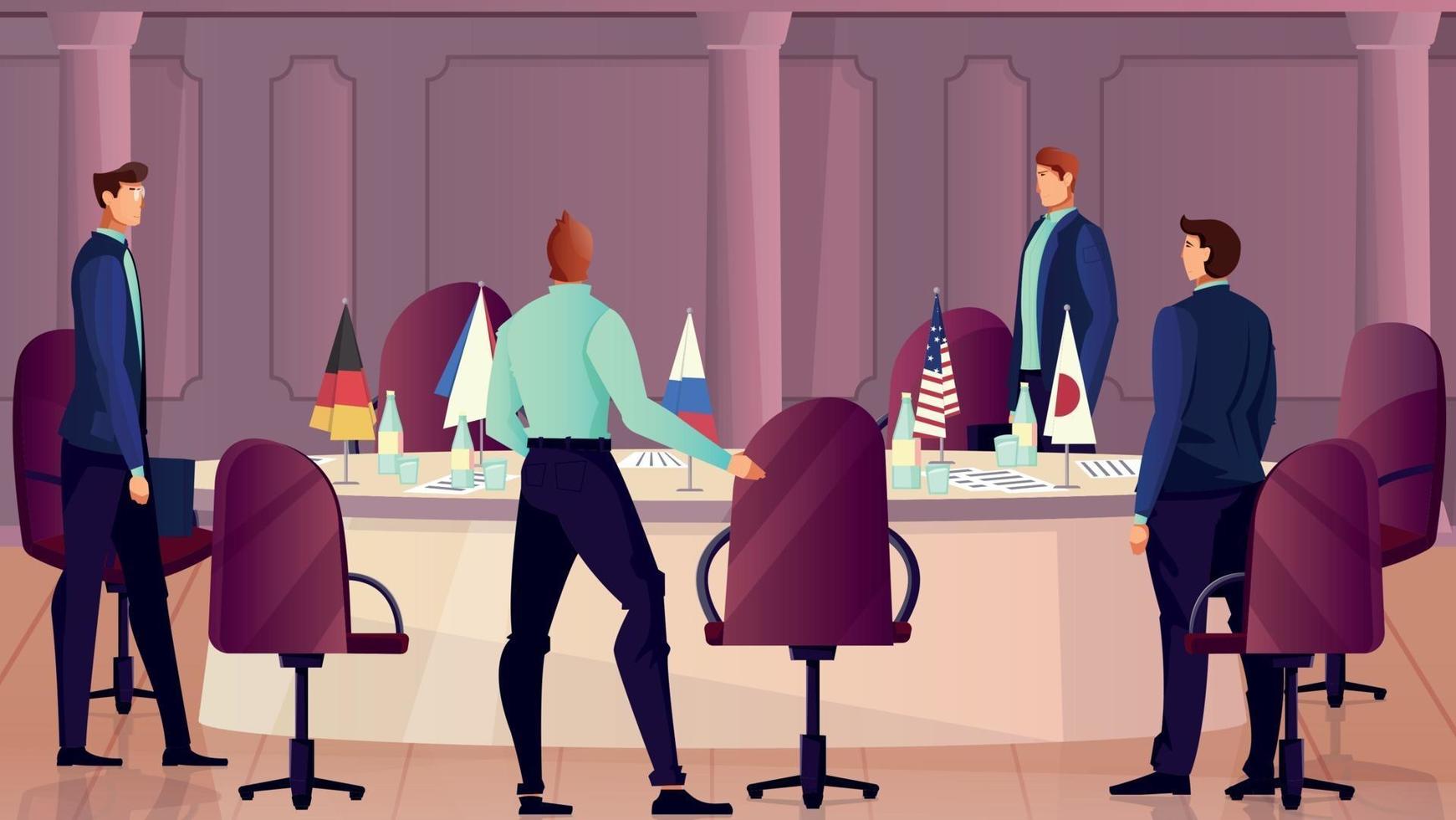 Diplomacy And Negotiations Background vector