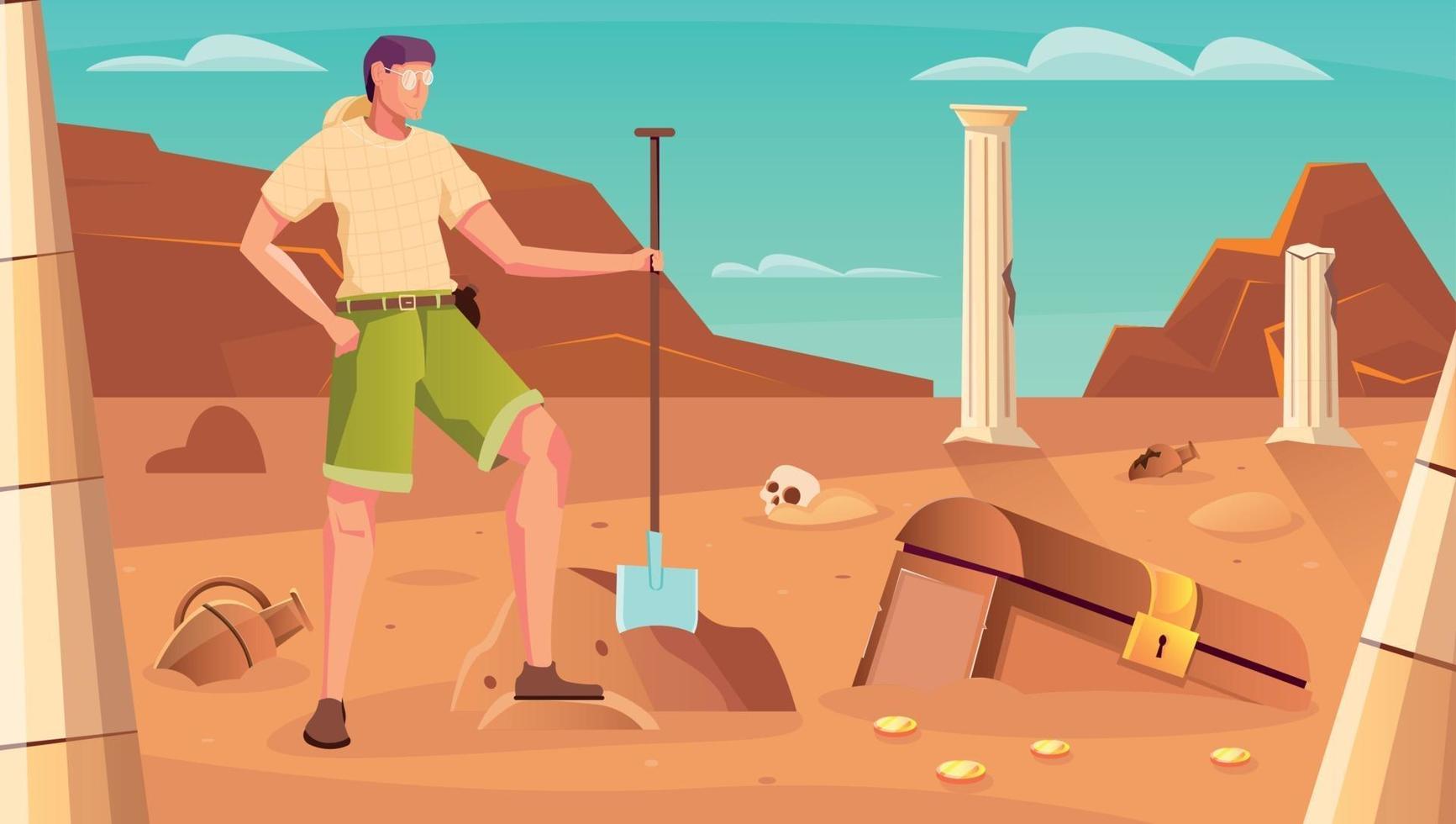 Treasure Hunt Background vector