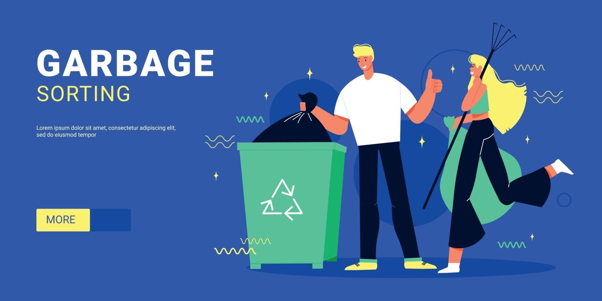 Garbage Sorting Website vector