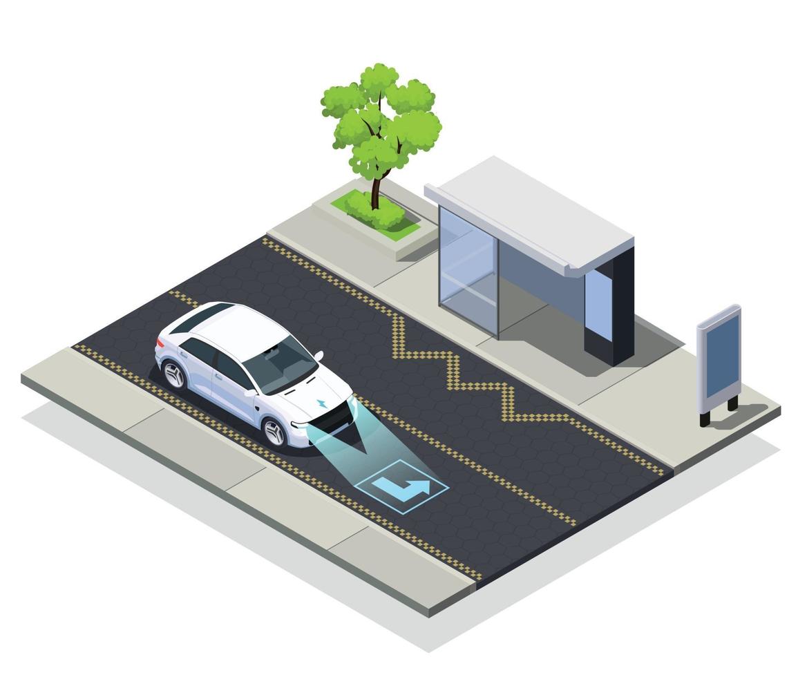 Smart City Traffic Composition vector