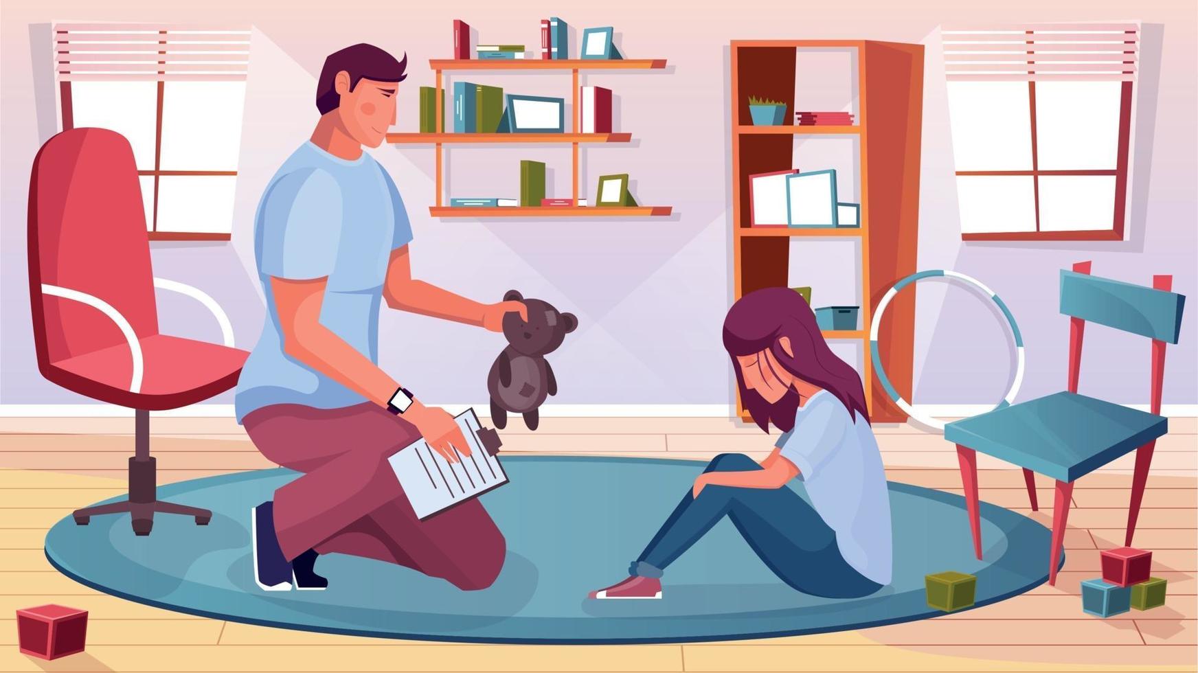 Child Psychologist Background vector