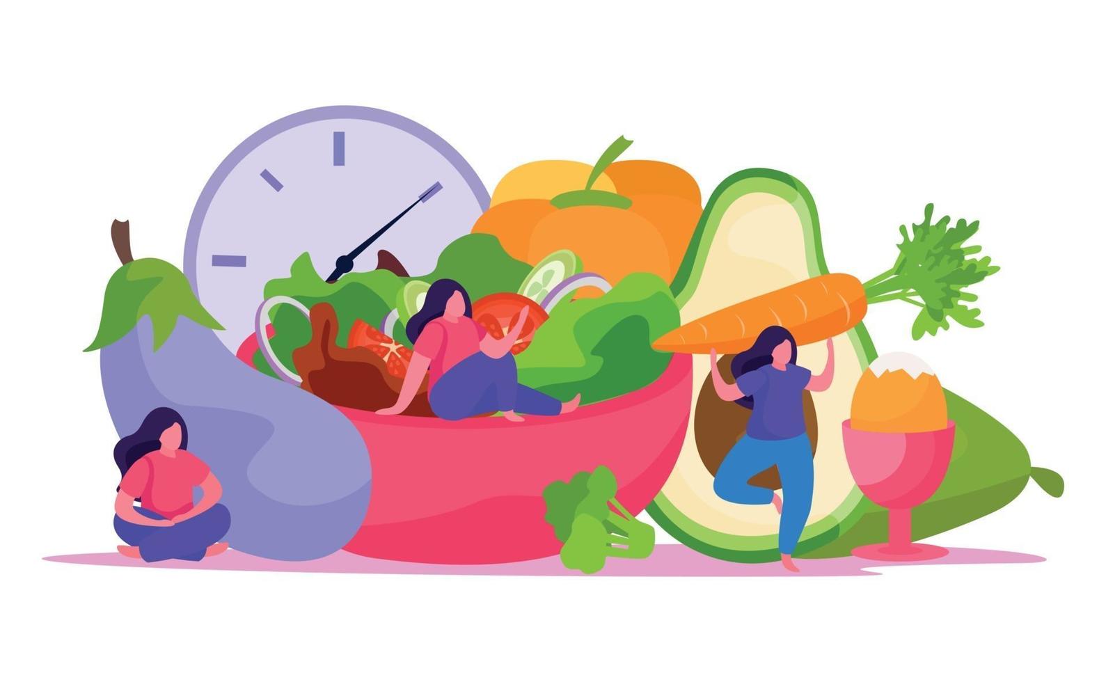 Self Care Concept Flat Composition vector