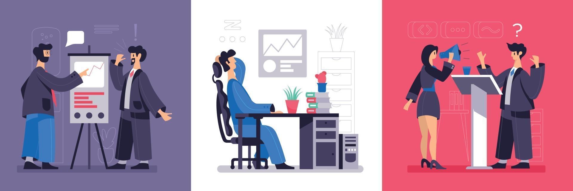 Business Office Set vector