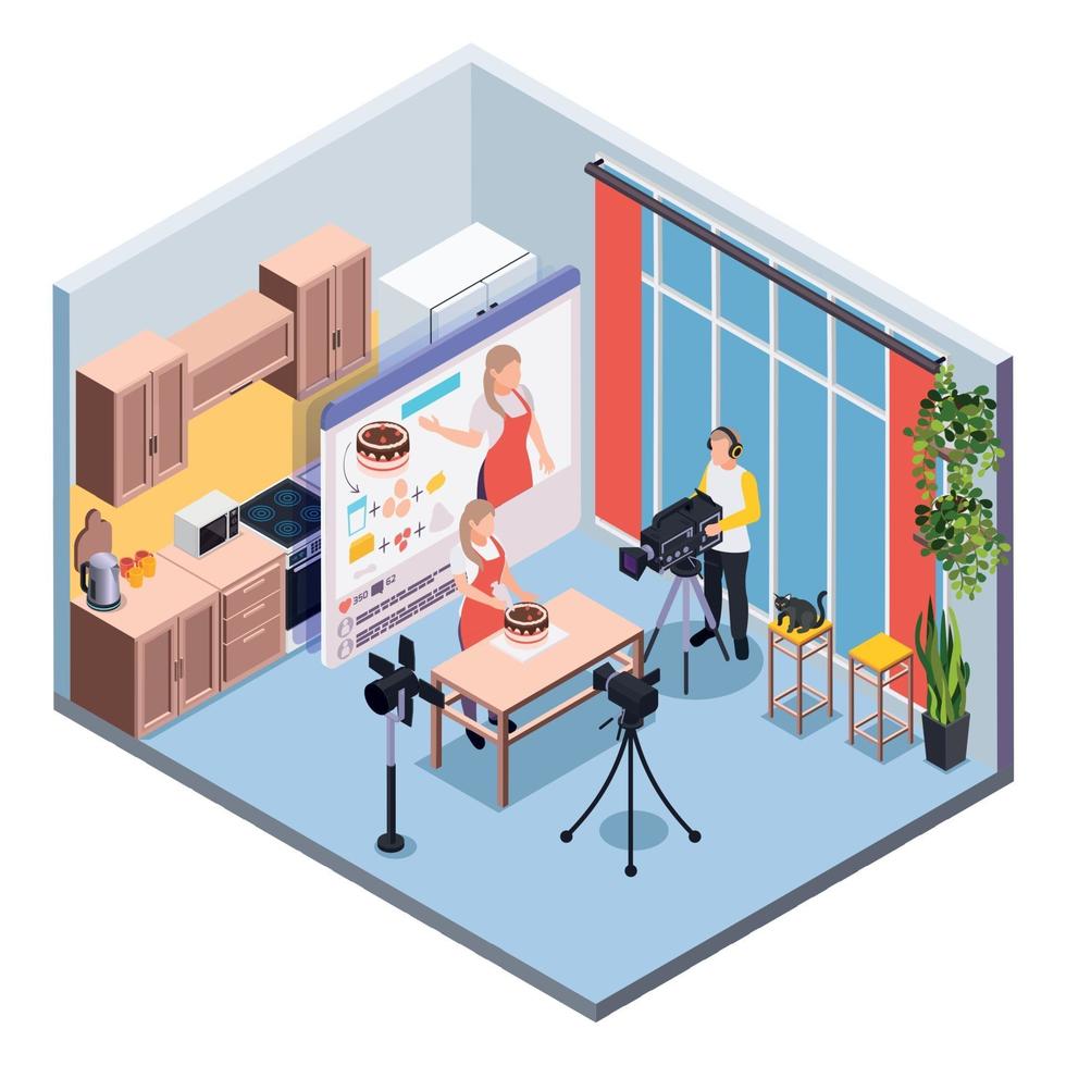 Blogging Isometric Composition vector