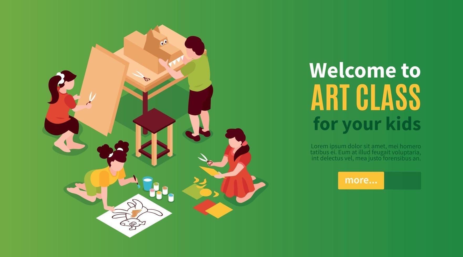 Art Class Banner vector