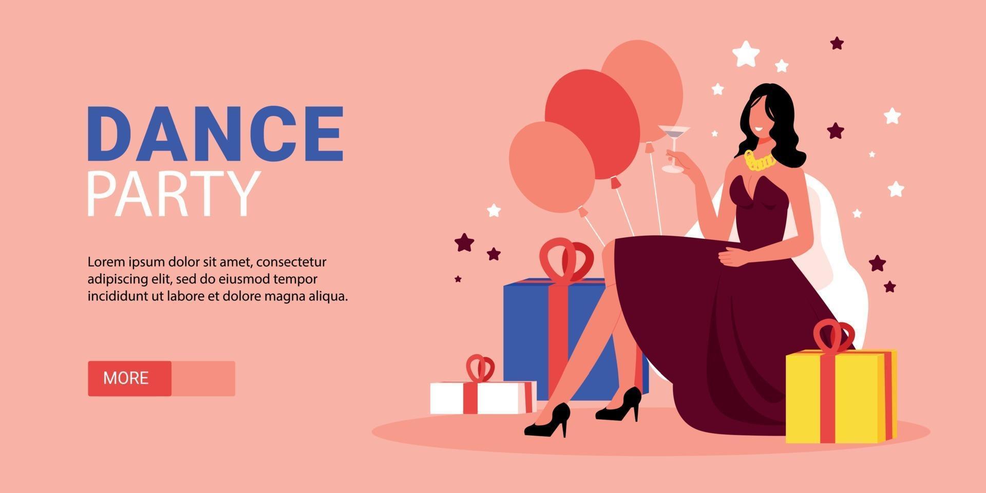 Party Horizontal Banner vector