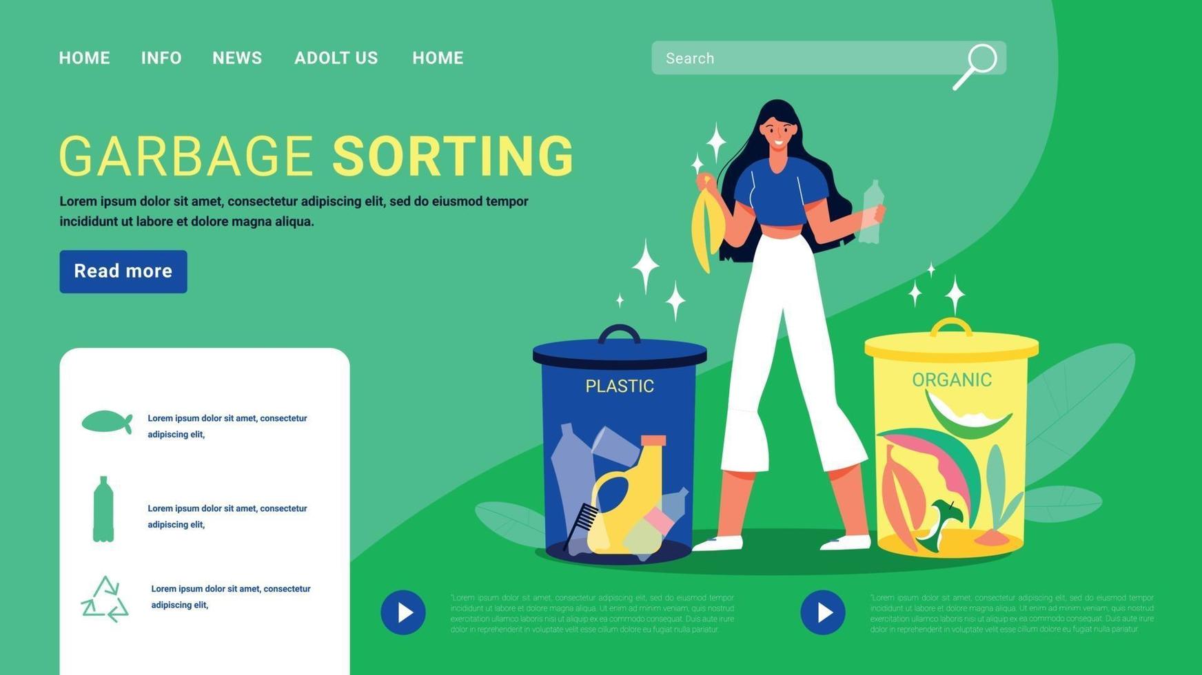 Garbage Sorting Website vector