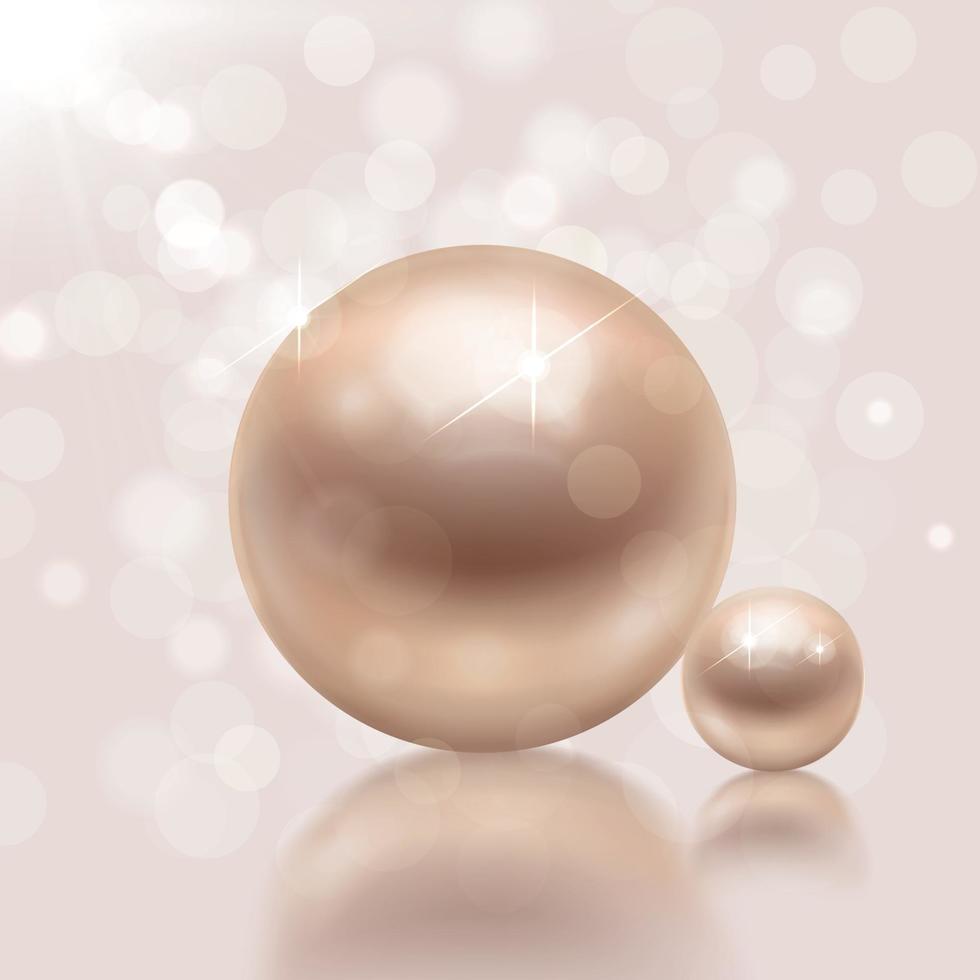 composición de fondo realista perla vector