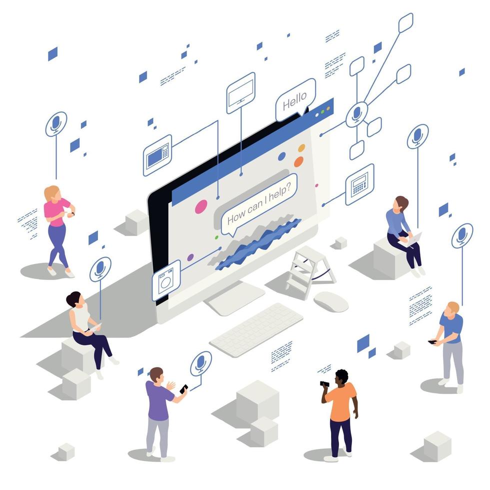 Voice Assistant Composition vector