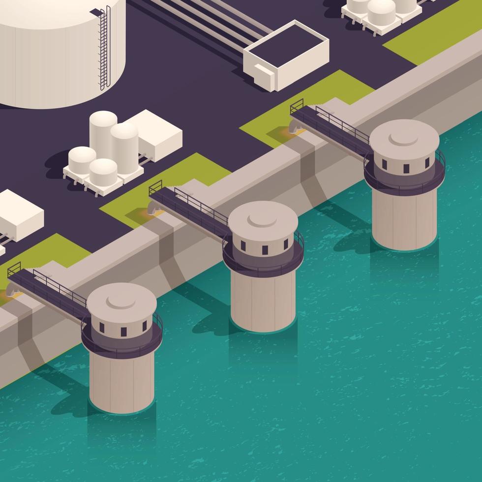 Water Supply Isometric Element vector
