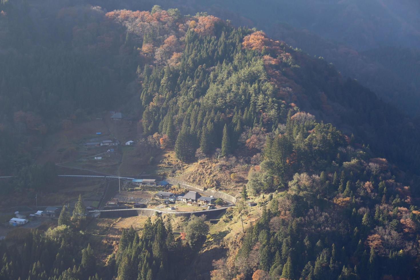 hermoso paisaje del valle de iya shikoku japón foto