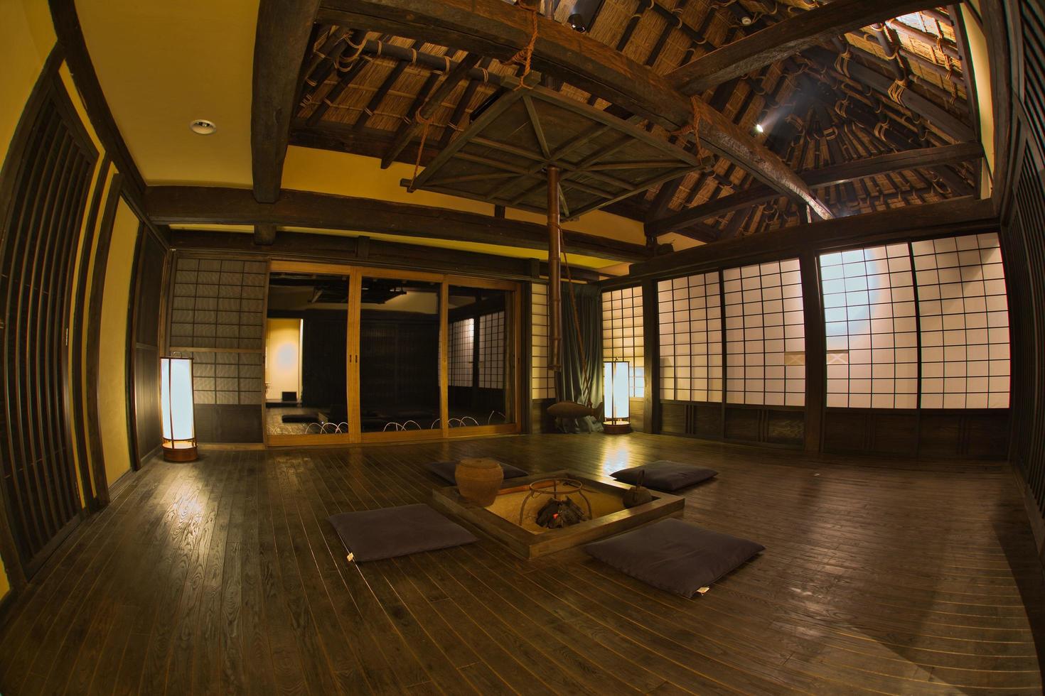 Japanese traditional old  farmhouse in togenkyo-iya, tokushima Japan photo