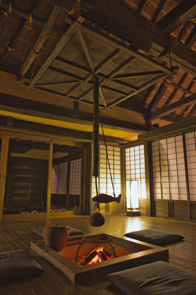 Japanese traditional old  farmhouse in togenkyo-iya, tokushima Japan photo