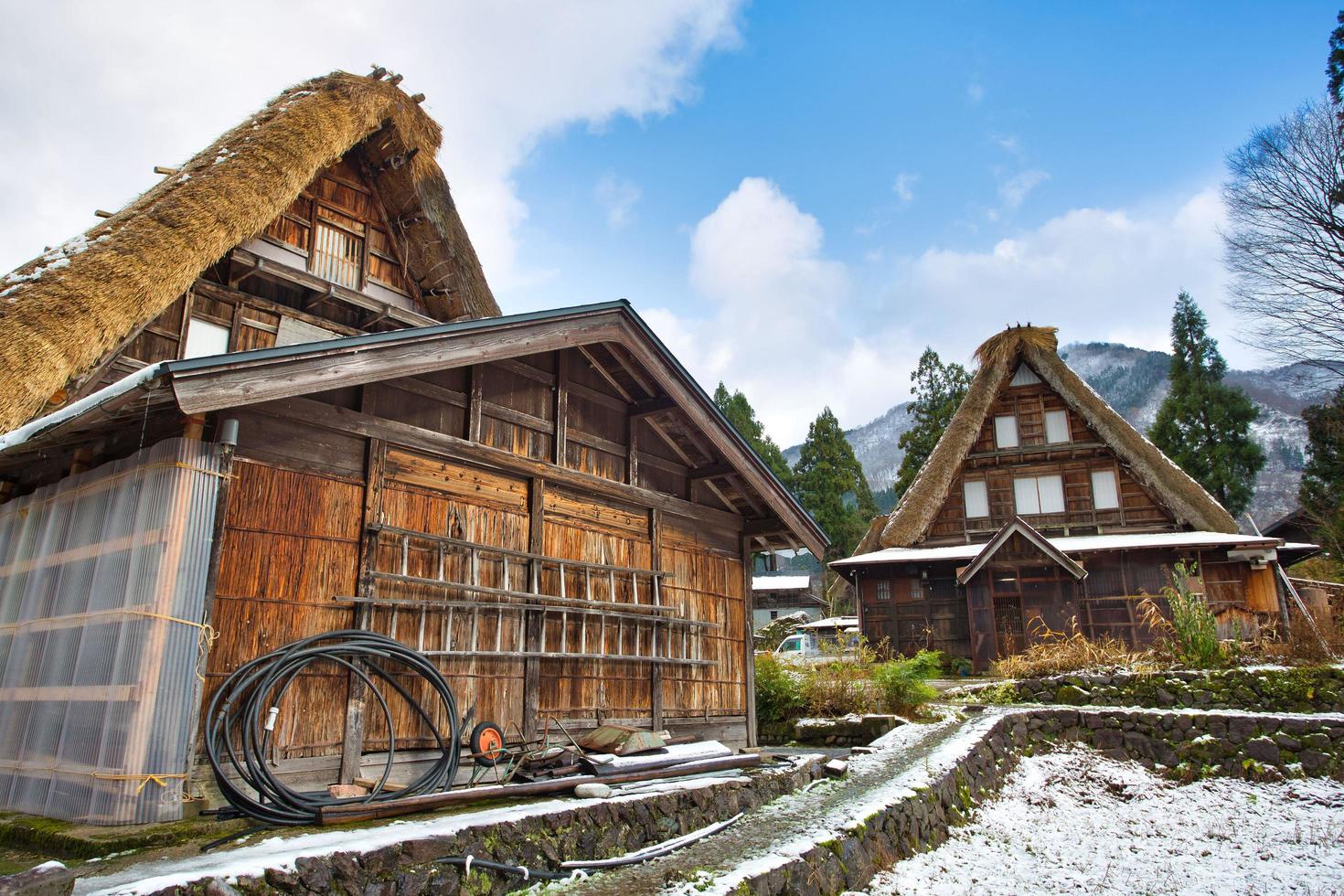 Área de gokayama dentro de la ciudad de nanto en la prefectura de toyama, japón foto